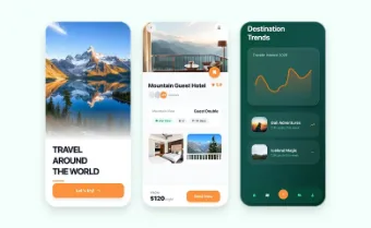 AI-generated travel app prototype
