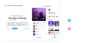 Mockitt AI prompt and generated music app prototype