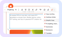 Edit and export an enhanced presentation
